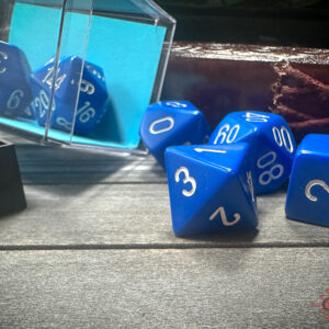 Chessex Opaque Polyhedral 7-Die Set - Blue/White