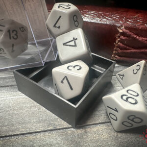 Chessex Opaque Polyhedral 7-Die Set - Grey/Black