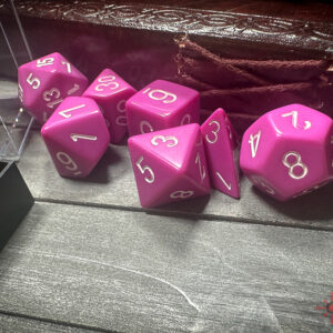 Chessex Opaque Polyhedral 7-Die Set - Light Purple/White